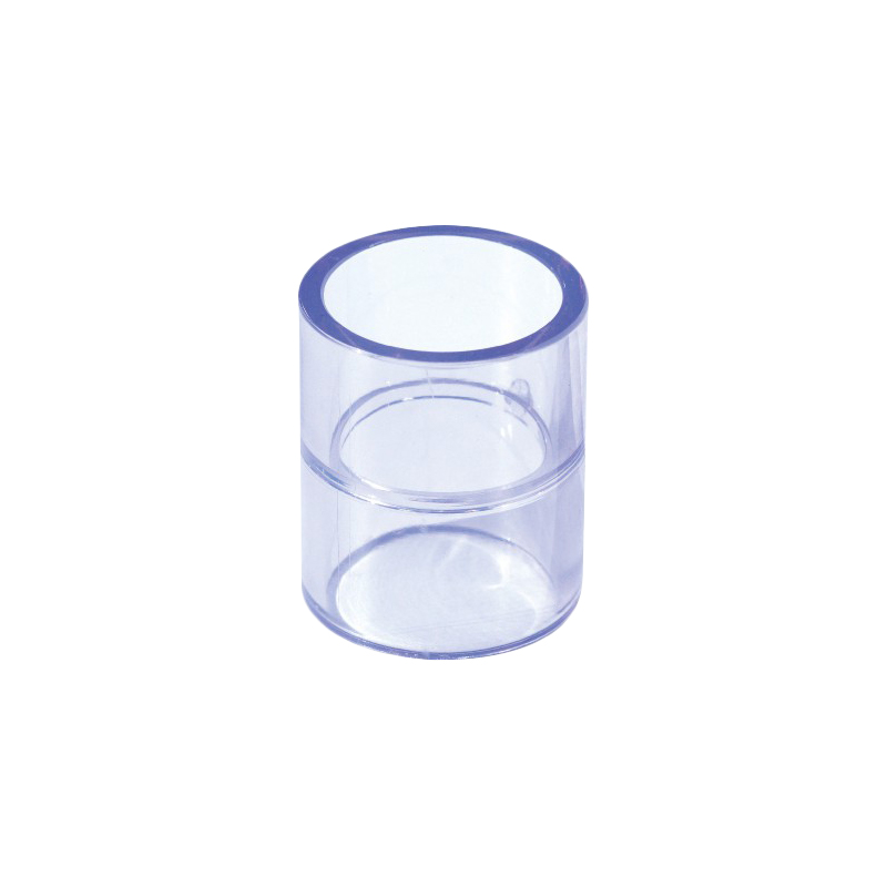 Acoplamiento transparente de PVC